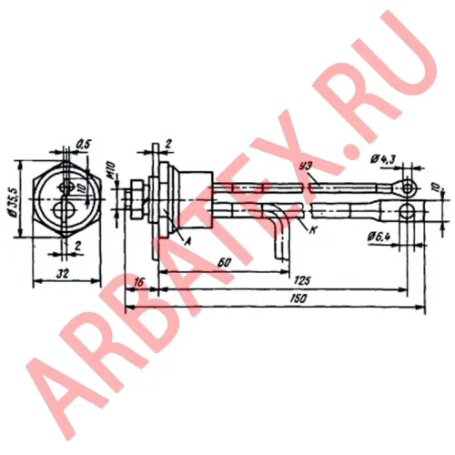 Т25-6 тиристор фото 3