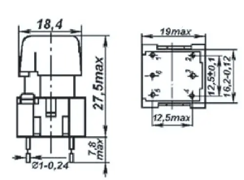 ПКБ7-4 переключатель черный фото 3 ПКБ7-4 переключатель черный фото 3