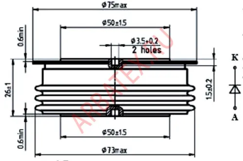 ДЧ253-1000-20 диод фото 2
